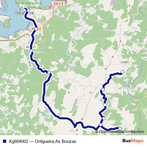 Xg884002 bus Line Map