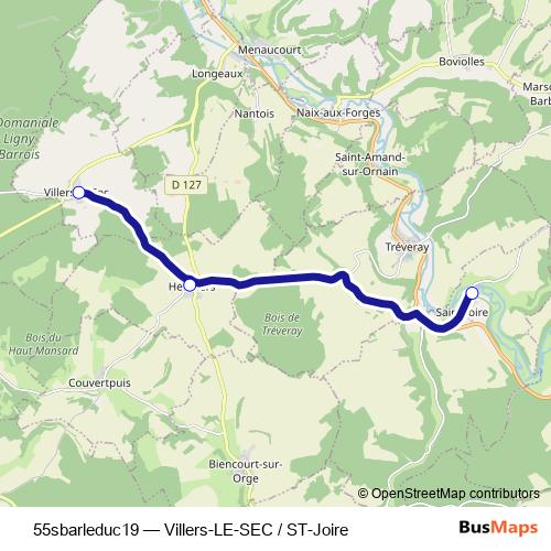 55sbarleduc19 bus Line Map