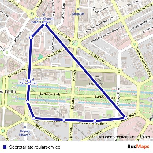Secretariatcircularservice bus Line Map