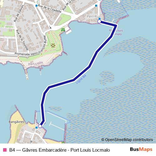 B4 ferry Line Map