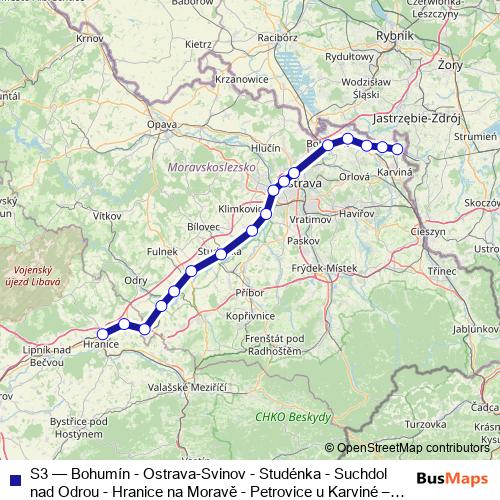 S3 rail Line Map