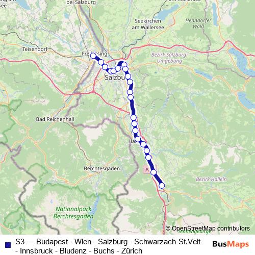 S3 rail Line Map