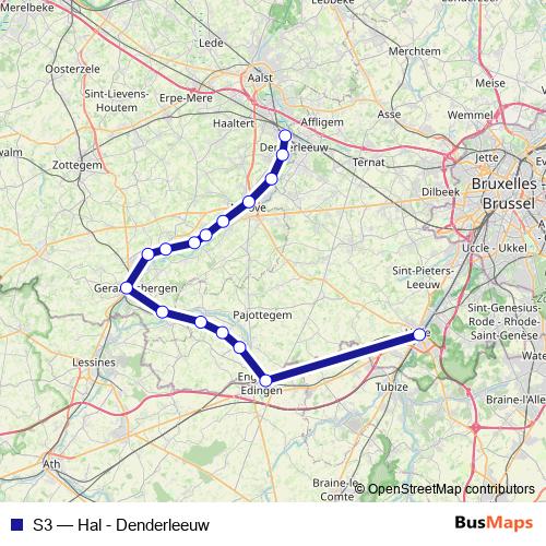 S3 rail Line Map