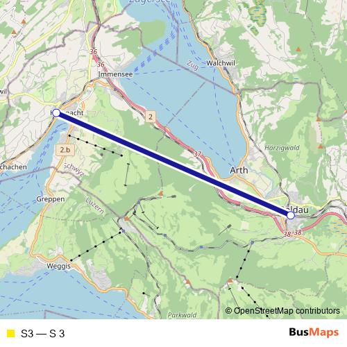 S3 rail Line Map
