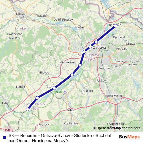 S3 rail Line Map
