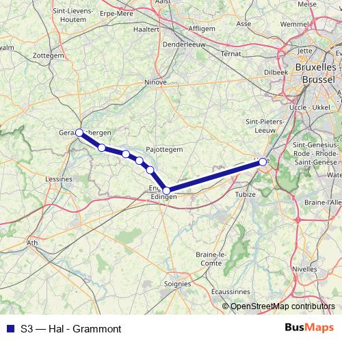 S3 rail Line Map