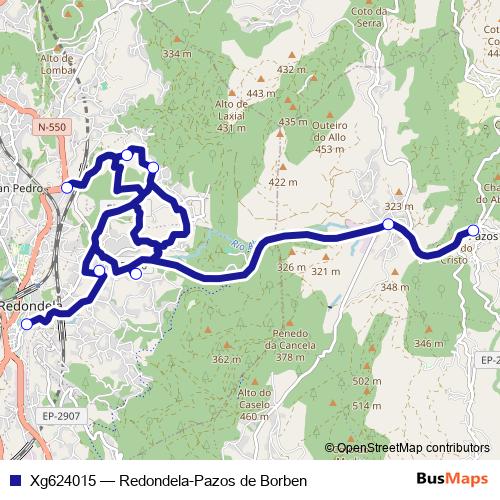 Xg624015 bus Line Map