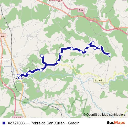 Xg727008 bus Line Map