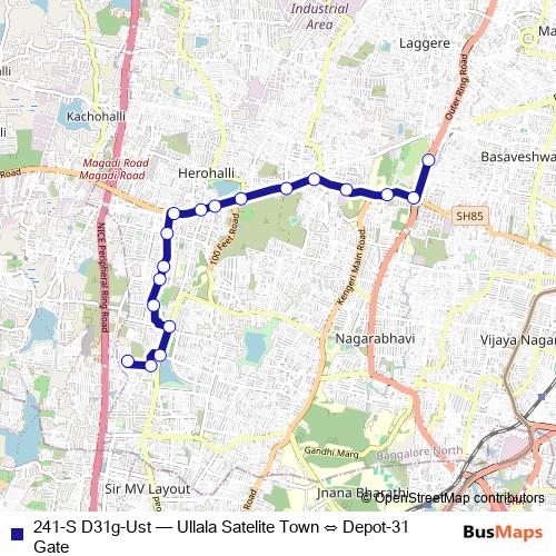 241-S D31g-Ust bus Line Map