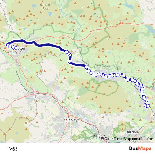 V63 bus Line Map
