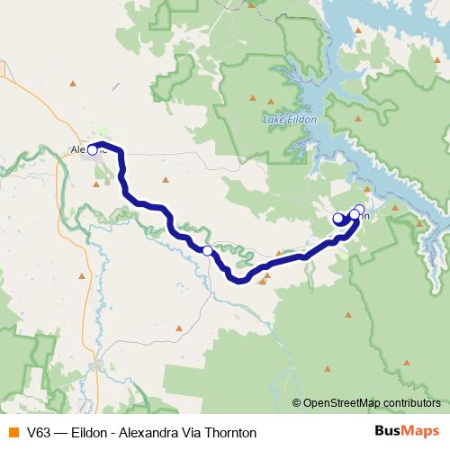 V63 bus Line Map