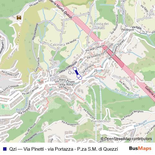 Qzi cable-car Line Map