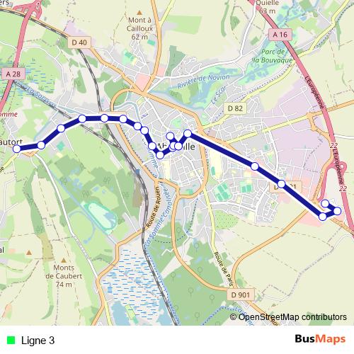 Ligne 3 bus Line Map