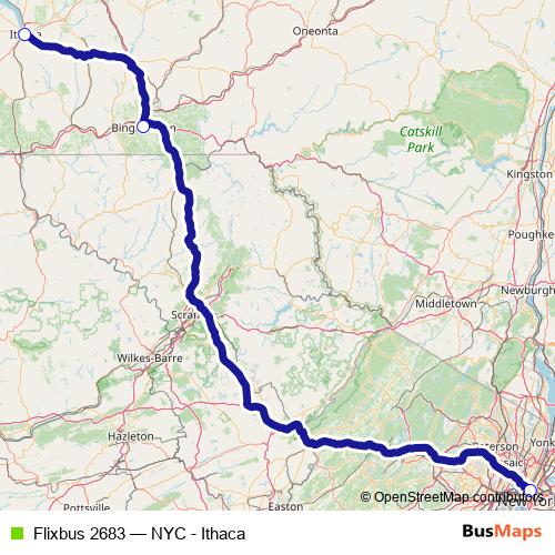 Flixbus 2683 bus Line Map