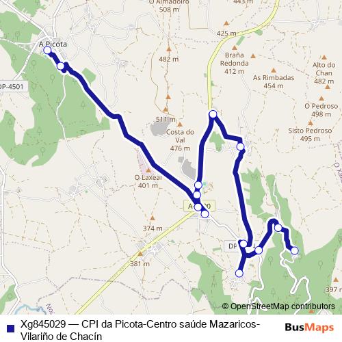 Xg845029 bus Line Map