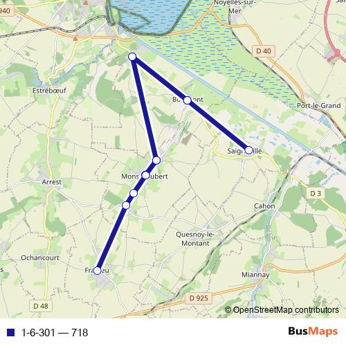 1-6-301 bus Line Map