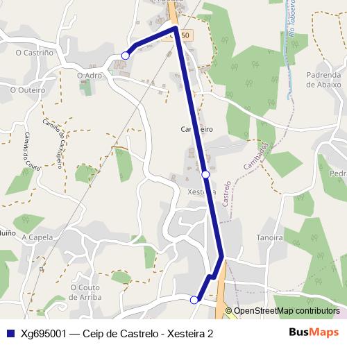 Xg695001 bus Line Map