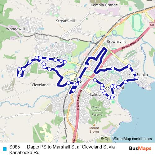 S085 bus Line Map