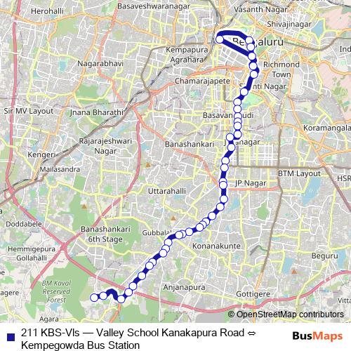 211 KBS-Vls bus Line Map