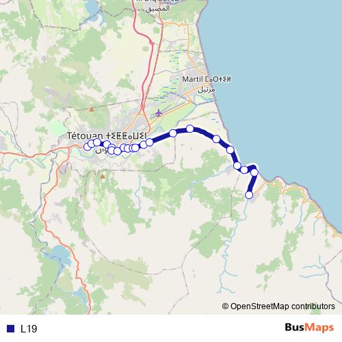 L19 bus Line Map