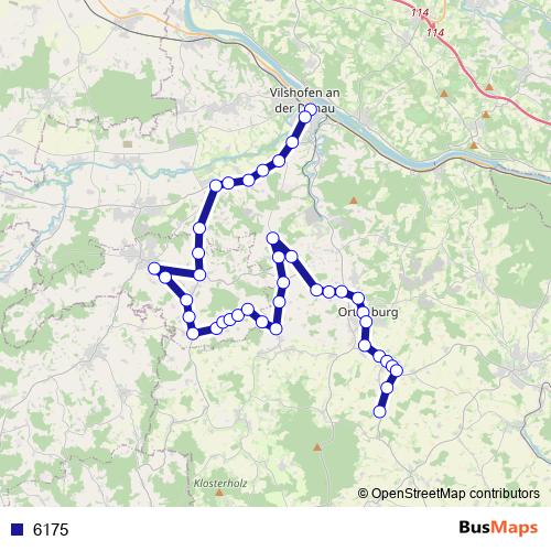 6175 bus Line Map