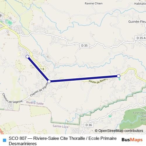 SCO 807 bus Line Map