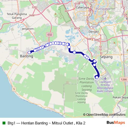 Btg1 bus Line Map