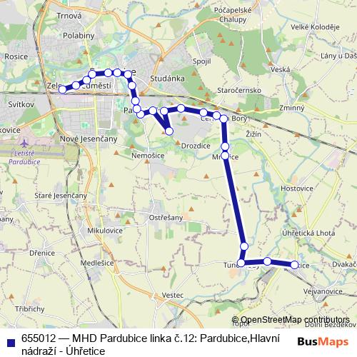 655012 trolleybus Line Map
