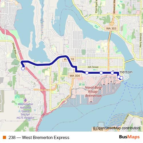 238 bus Line Map