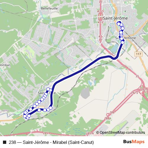 238 bus Line Map