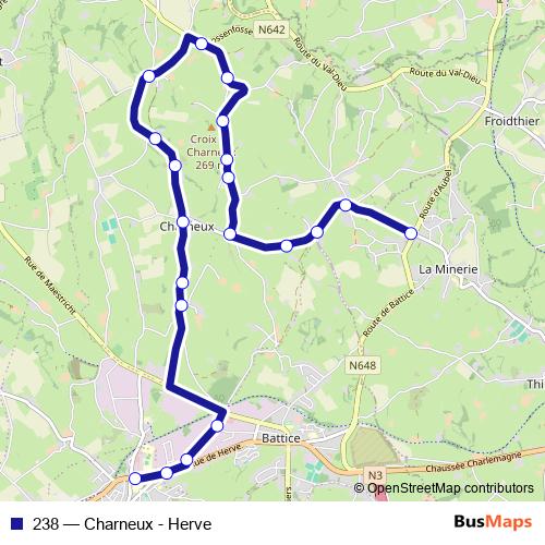 238 bus Line Map
