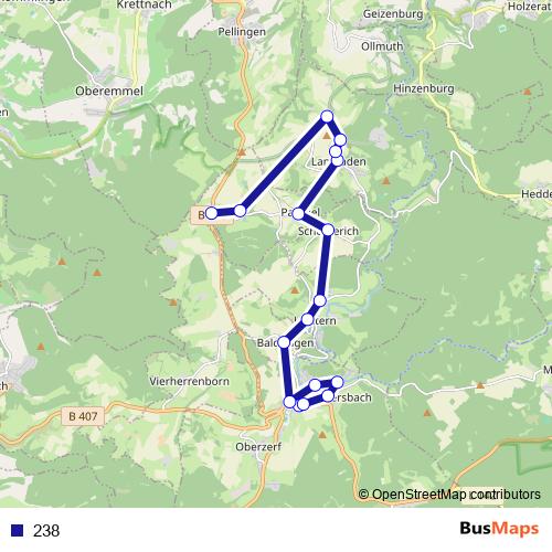 238 bus Line Map