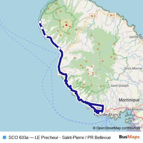 SCO 633a bus Line Map