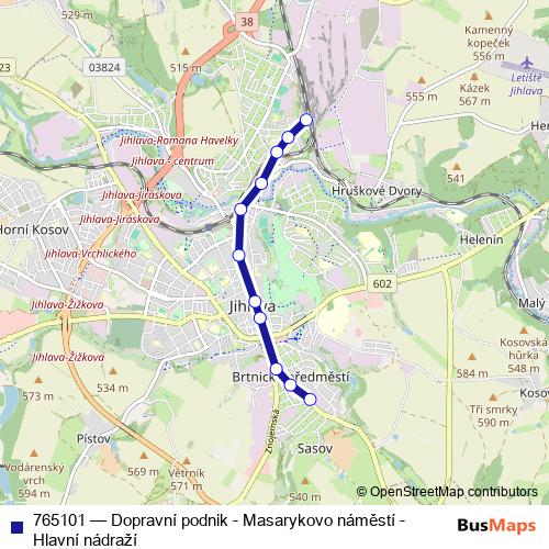 765101 trolleybus Line Map