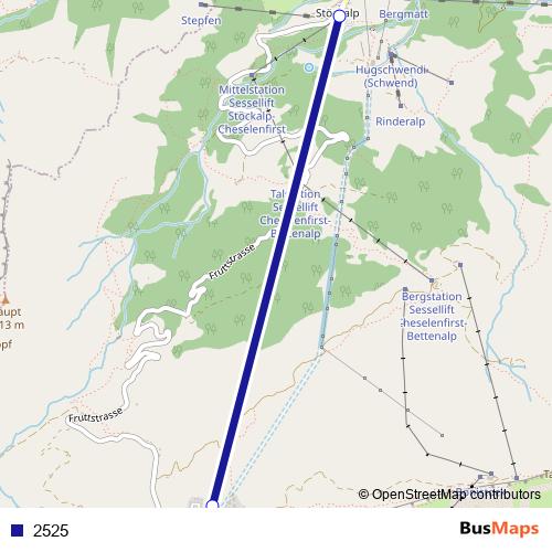 2525 cable-car Line Map