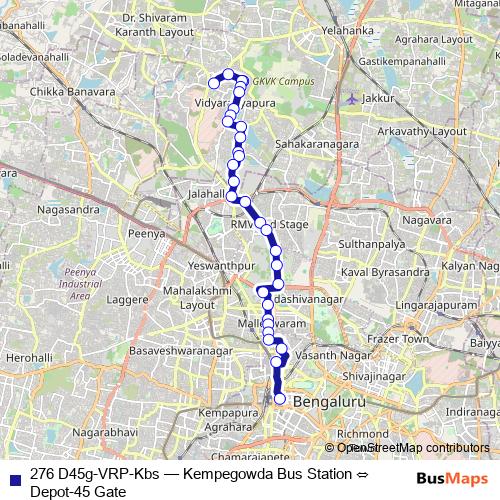 276 D45g-VRP-Kbs bus Line Map