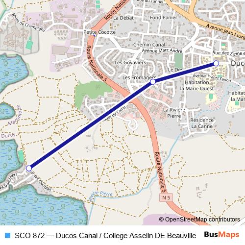 SCO 872 bus Line Map
