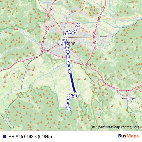 PR A15 0192 8 (64845) bus Line Map