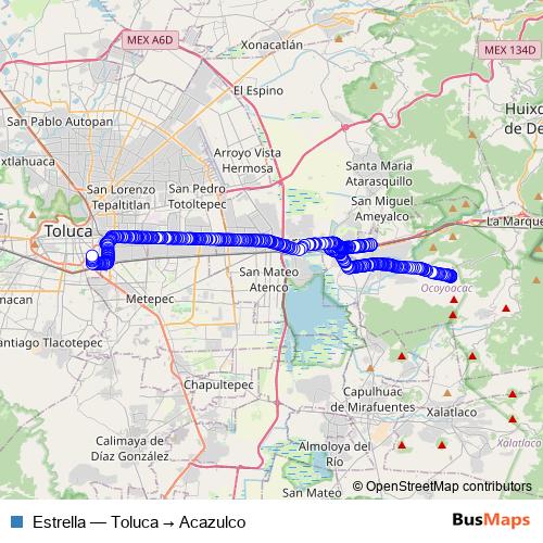 Estrella bus Line Map