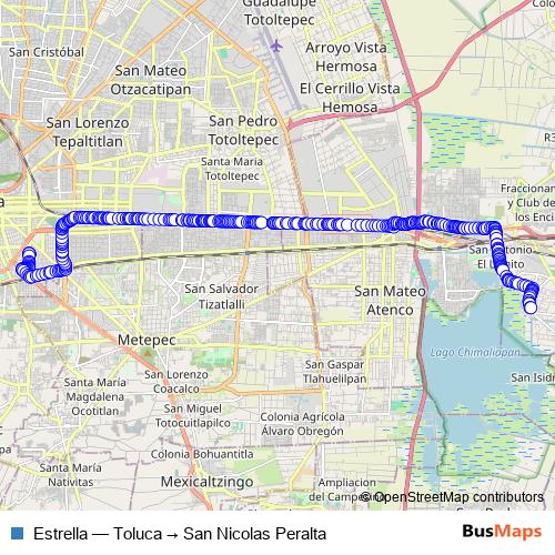 Estrella bus Line Map