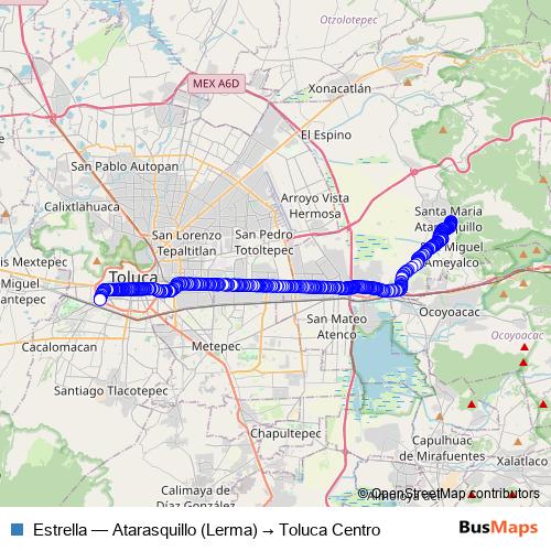 Estrella bus Line Map
