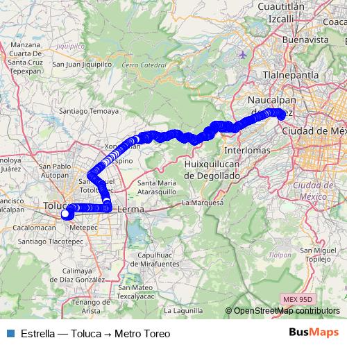 Estrella bus Line Map