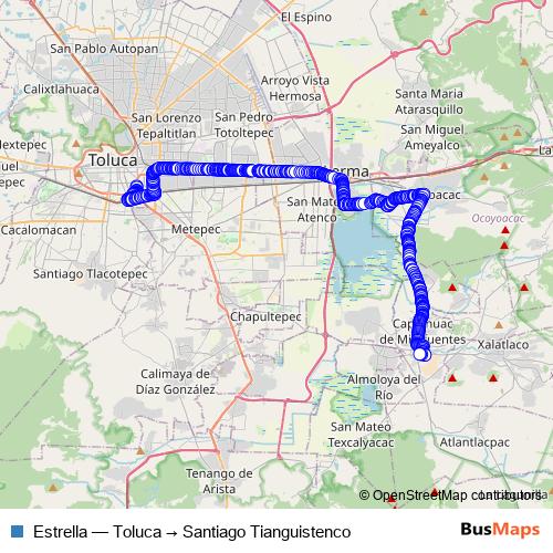 Estrella bus Line Map