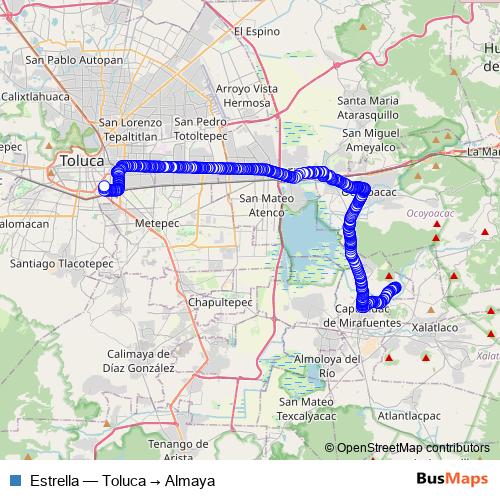 Estrella bus Line Map