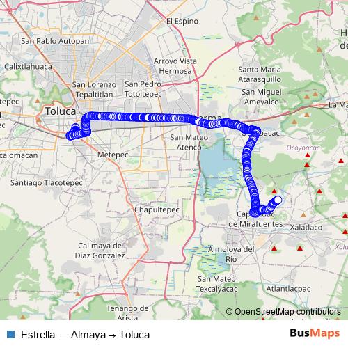 Estrella bus Line Map