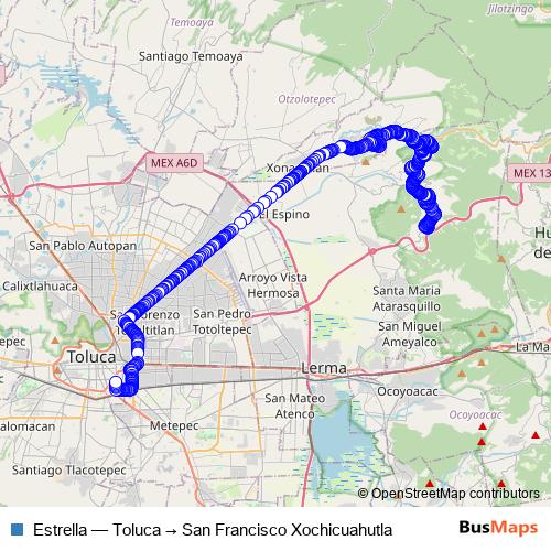 Estrella bus Line Map