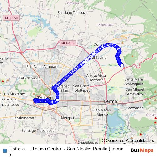Estrella bus Line Map