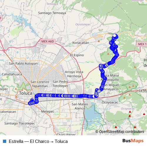 Estrella bus Line Map