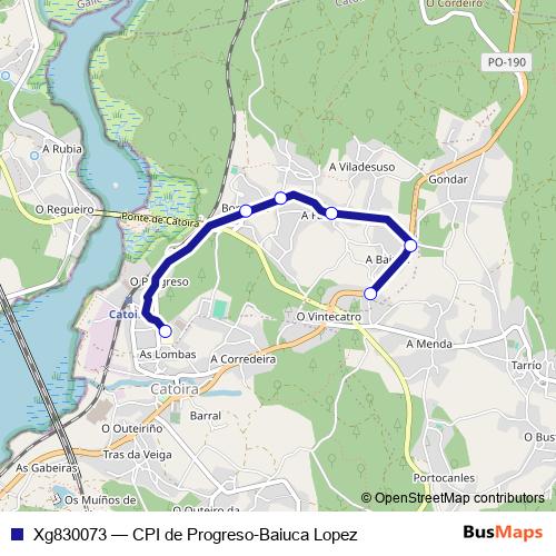 Xg830073 bus Line Map