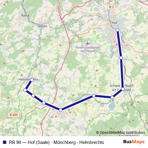 RB 98 rail Line Map